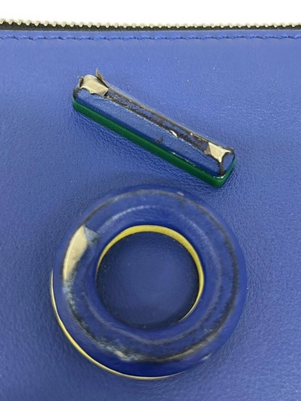 FENDI Bag Bugs 7VA350 Blue Multi Leather - Clutch Bag - Picture 9 of 15
